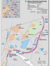 S 2, Umfahrung Süßenbrunn - Übersichtsgrafik