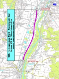 S 33, Detailkarte Herzogenburg Nord - Traismauer Süd