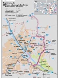 Übersichtskarte S 1, Donauquerung - Lobauquerung