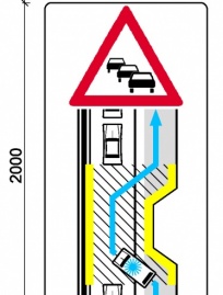 S3 Hinweistafel Engstellen