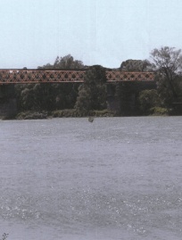 Brücke über die March bei Marchegg - Fotomontage