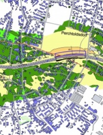 A21 Wiener Aussenring Autobahn - Rasterlärmkarte