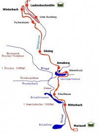 Mariazellerbahn - Gösing / Annaberg / Wienerbruck - Übersichtskarte