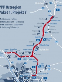 Grundeinlöse GIS ASFINAG PPP-Y Übersichtskarte Strecke